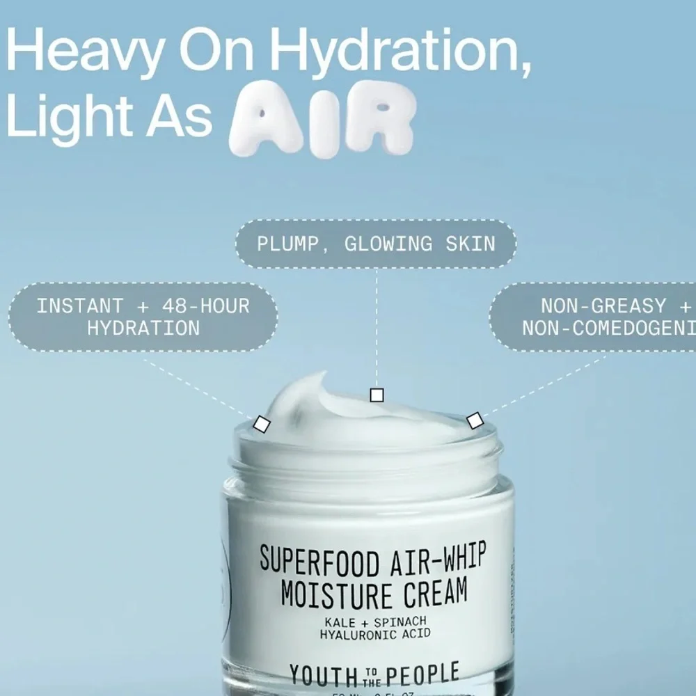 Youth To The People: Superfood Air-Whip Face Moisturizer + Antioxidant Cleanser